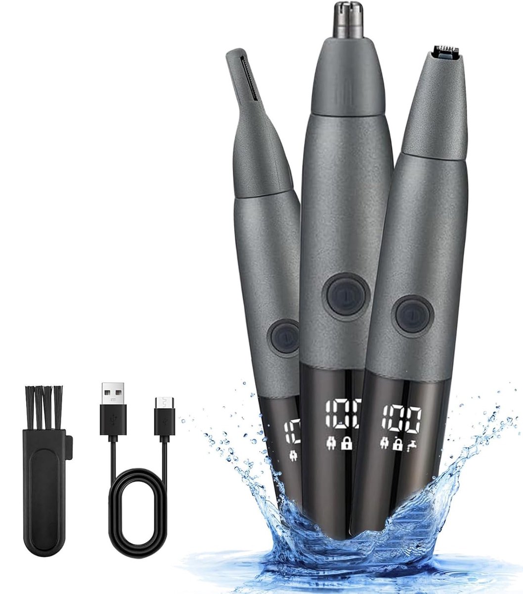Neustrimmer - Neushaartrimmer - Oplaadbaar - Trimt neushaartjes - Waterdicht - Unisex - 15,4 x 2,5 x 2,5 cm