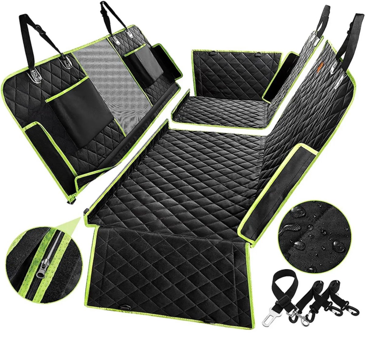 Geüpgradede 6-in-1 kinder of hondenautostoelhoes bescherm– 100% Waterdicht & Antislip