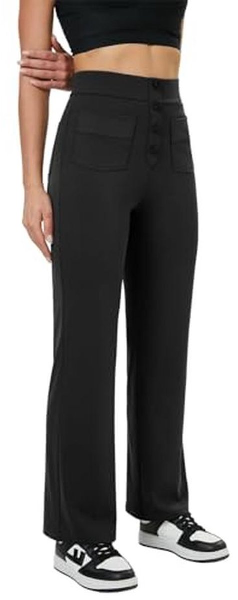 Brede Hoge Taille Sportbroek Dames met Zakken — afbeelding 5