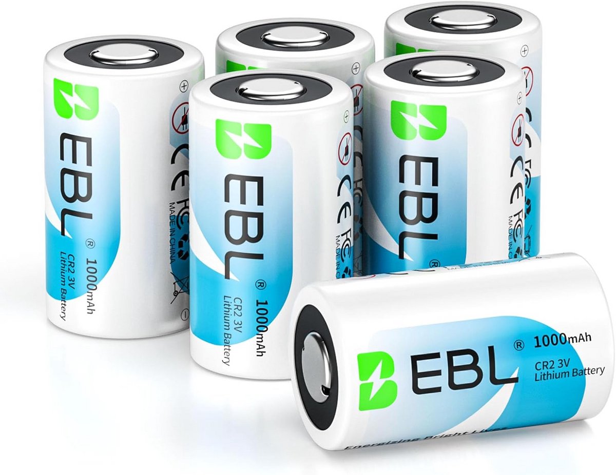 CR2 3V Lithium Batterij 6 Stuks - 1000 mAh Hoge Vermogen Niet Oplaadbaar