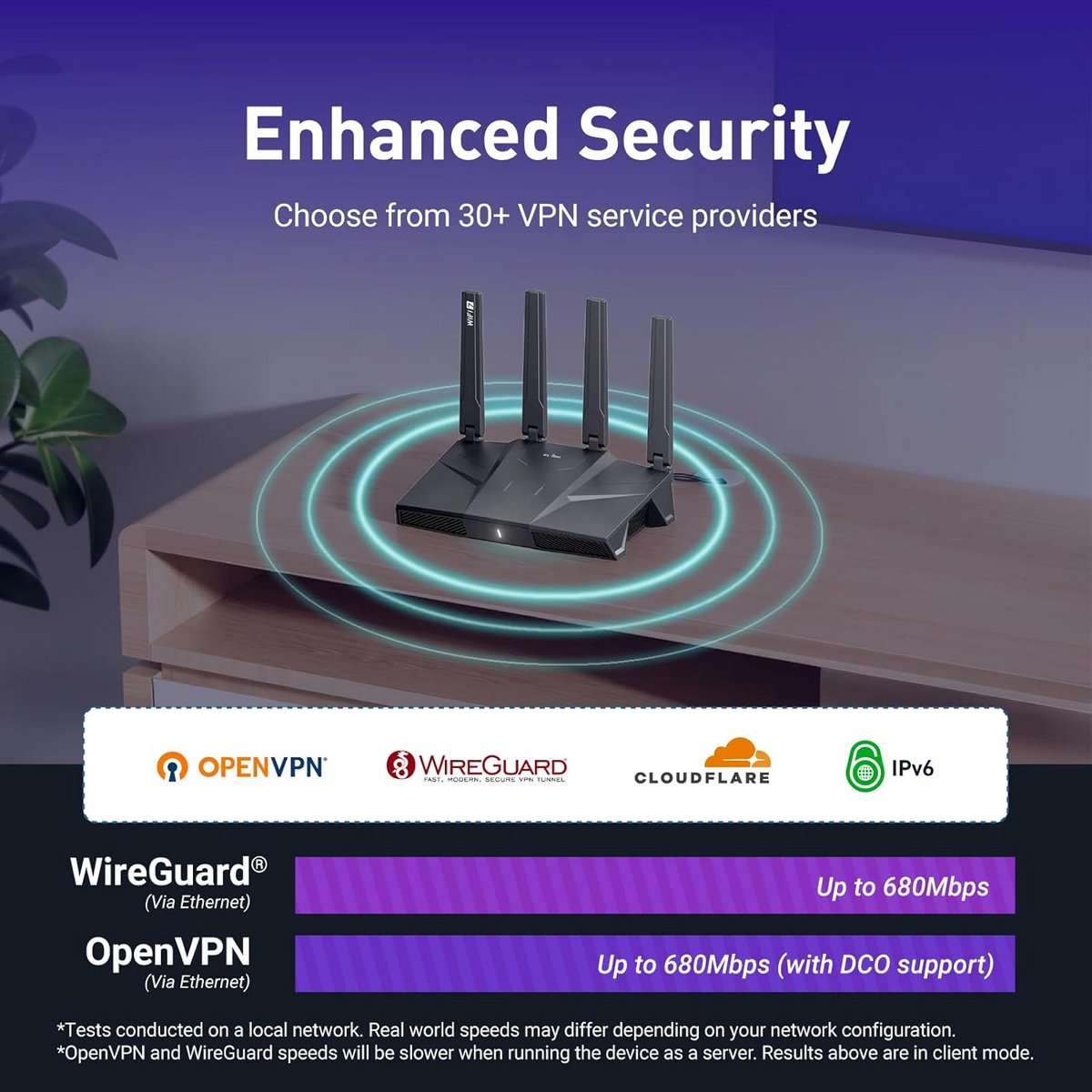 GL.iNet Flint 3 Tri-Band WiFi 7 Router met Hoge Snelheid en Uitgebreide Dekking thumbnail 2