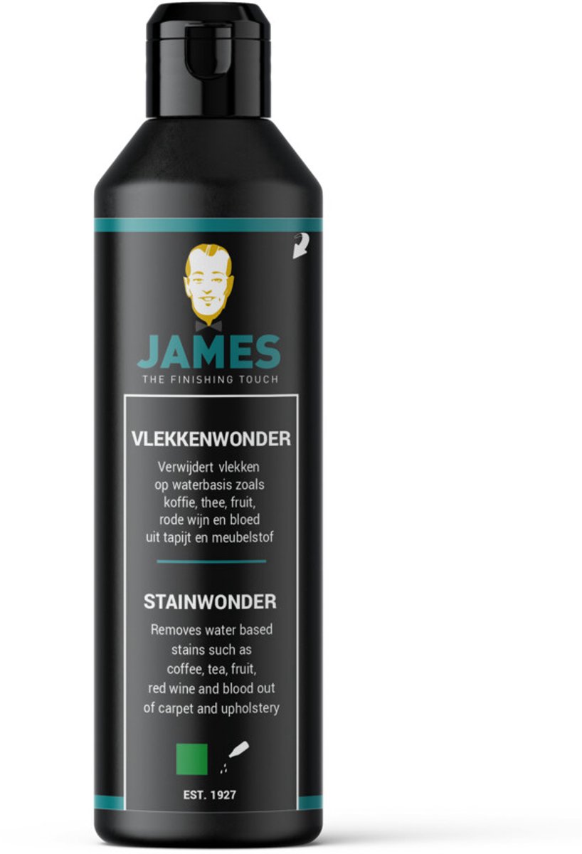 James Vlekkenwonder 2 x 250 ml – Vlekkenverwijderaar voor Tapijt & Meubelstof – Verwijdert Rode Wijn, Koffie & Bloed - Voordeelverpakking
