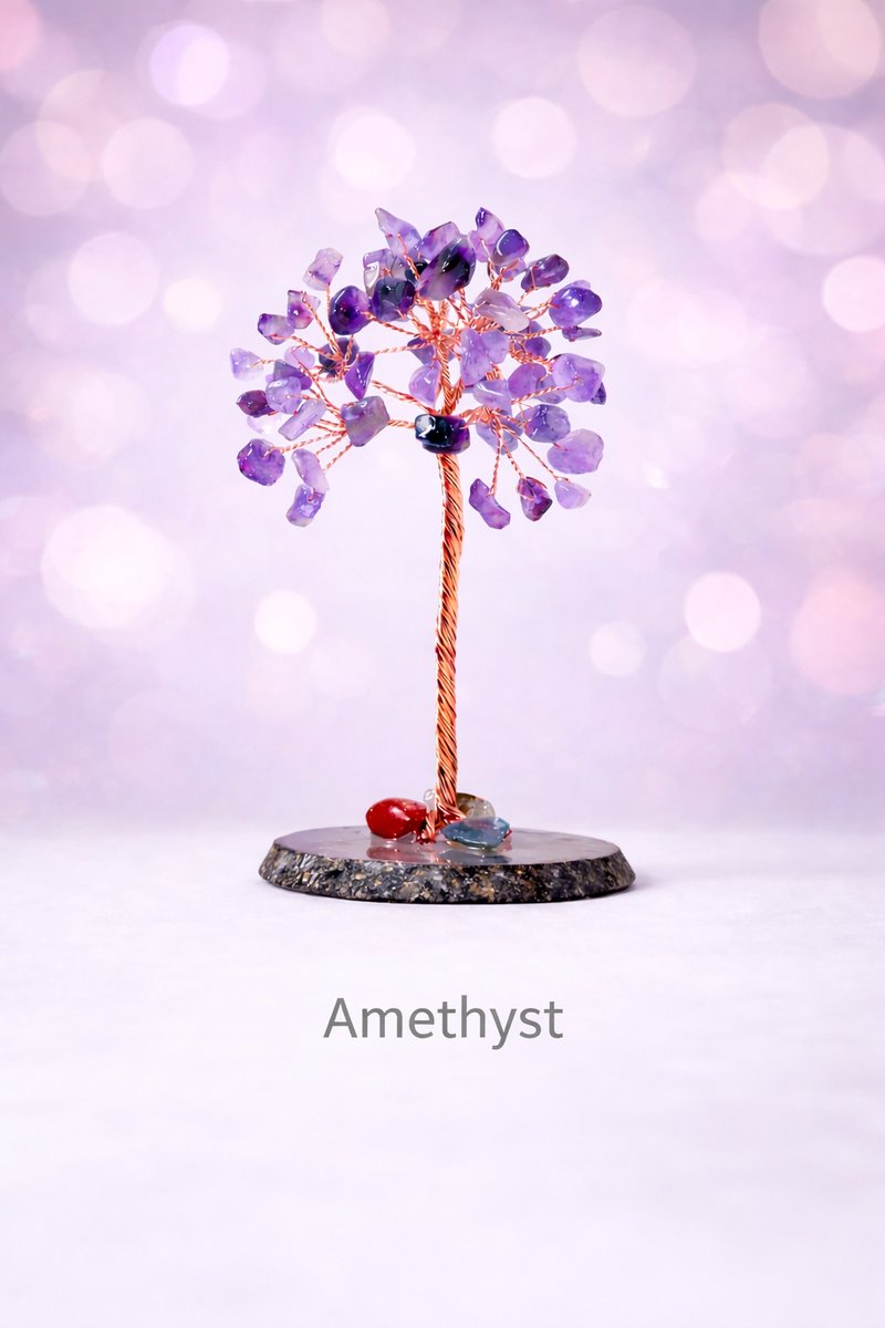 Afecto Amethist Edelsteen Boompje – Rust, Bescherming & Balans