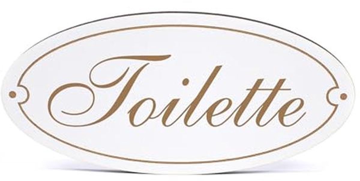Ovale Toiletdeurenbord 15 x 7 cm - Decoratieve Deurborden, Naamplaten voor Thuis, Zelfklevend Houten Bord voor Deur