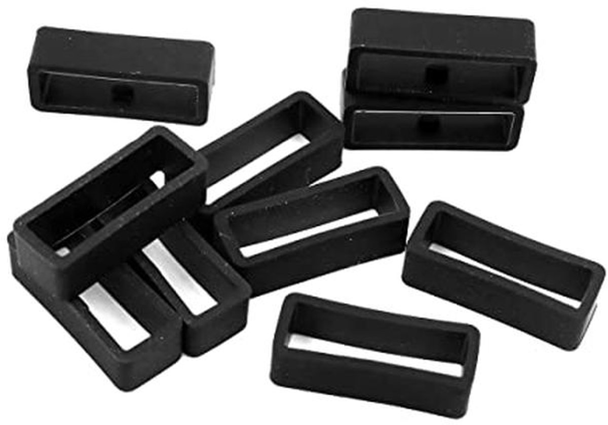 Siliconen horlogeband lussen - 10 stuks voor 22 mm horloges