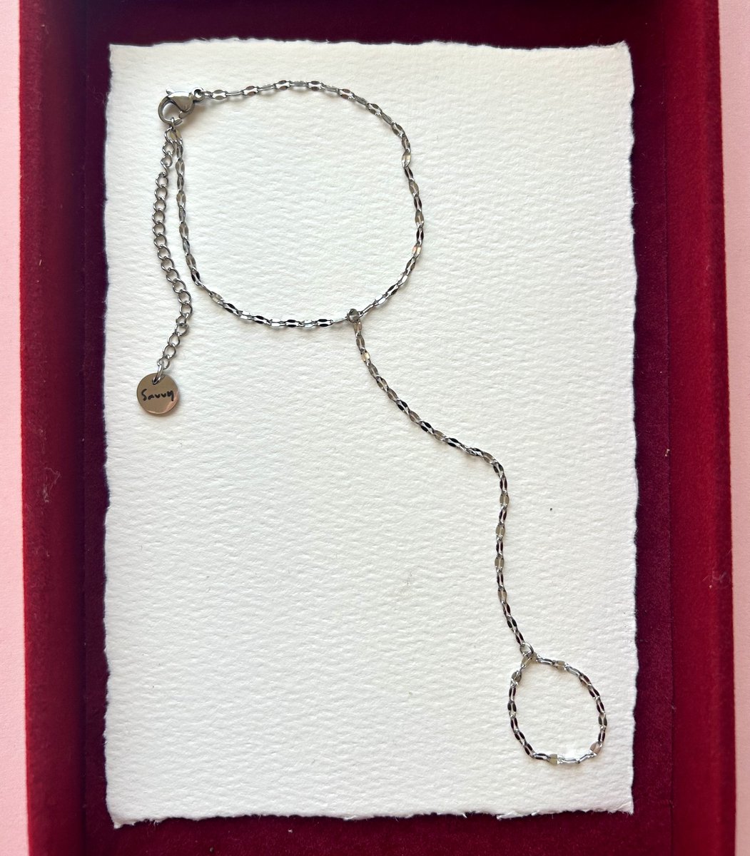Handsieraad - handketting - roestvrij staal - statement armband - all Around Bracelet - all over bracelet - mystic armband - gecombineerde armband - bedelarmband - bangle -armband met kralen - kralenarmband - statement armband -set armbanden — afbeelding 2