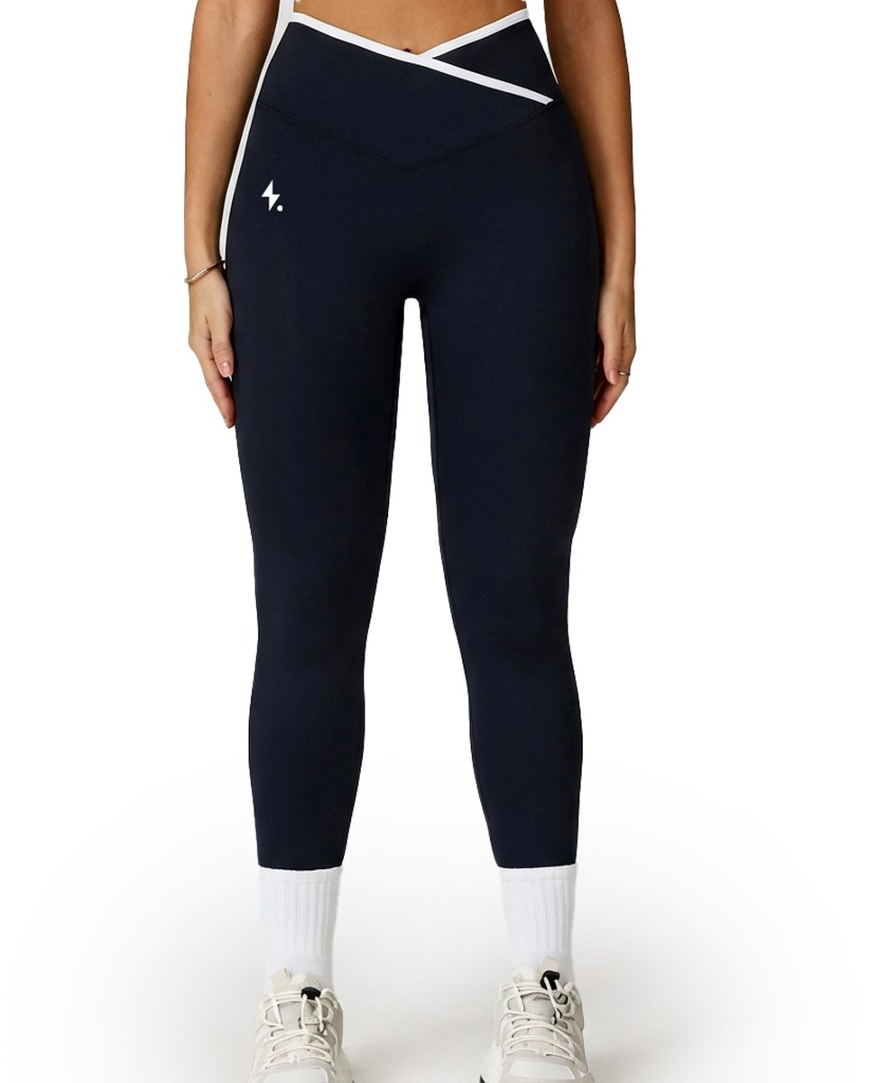 Sportlegging dames – Sportbroek dames – Sportkleding dames – High waist shaping fit – Squat-proof & seamless – Fitness & yoga legging – Impulse Fitwear Contour – Zwart – Maat S