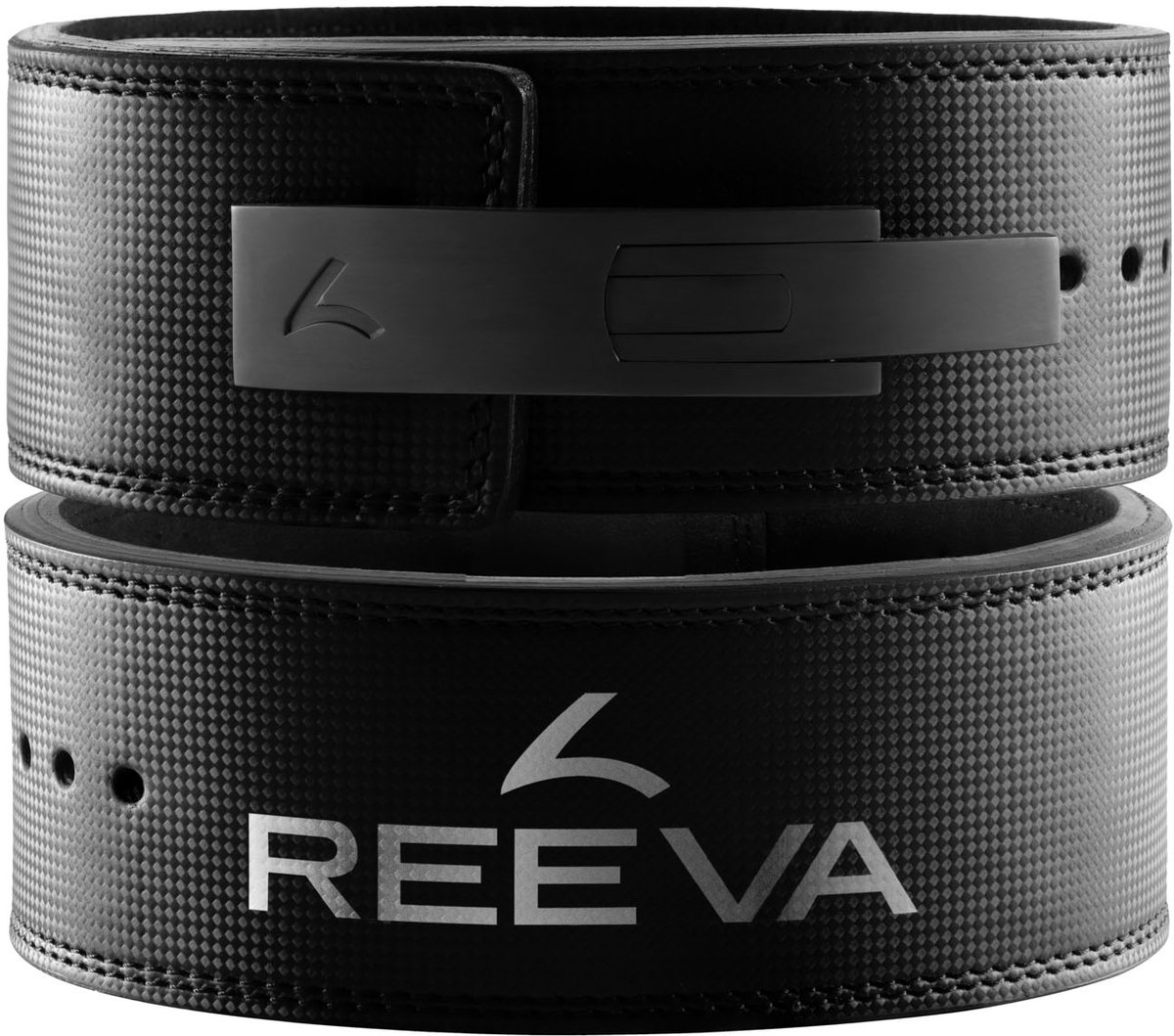 Reeva Lifting Belt van Carbon Leer - RVS Gesp - 13 mm - S