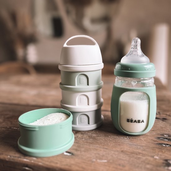 Béaba - Boites doseuses Lait en poudre en poudre - Cotton Sage Sauge