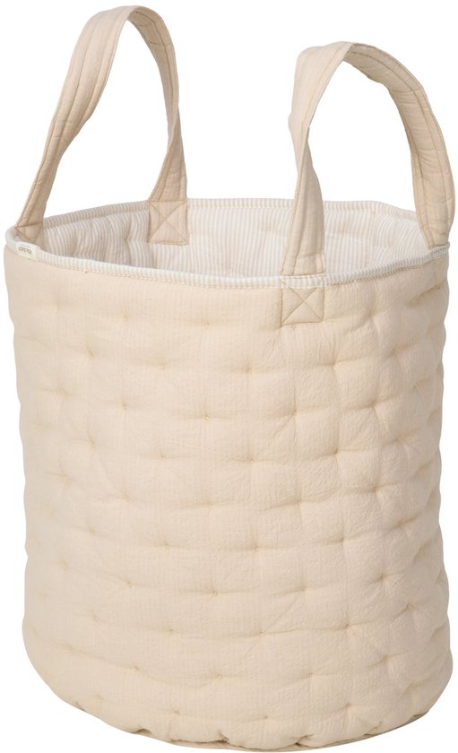 Little Dutch Pure Opbergmand Groot - Soft Beige Streep — afbeelding 4