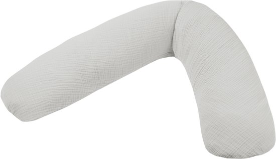 Theraline Voedingskussen Dodo Met Hoes - Muslin - Misty Grey - 170 x 34 cm