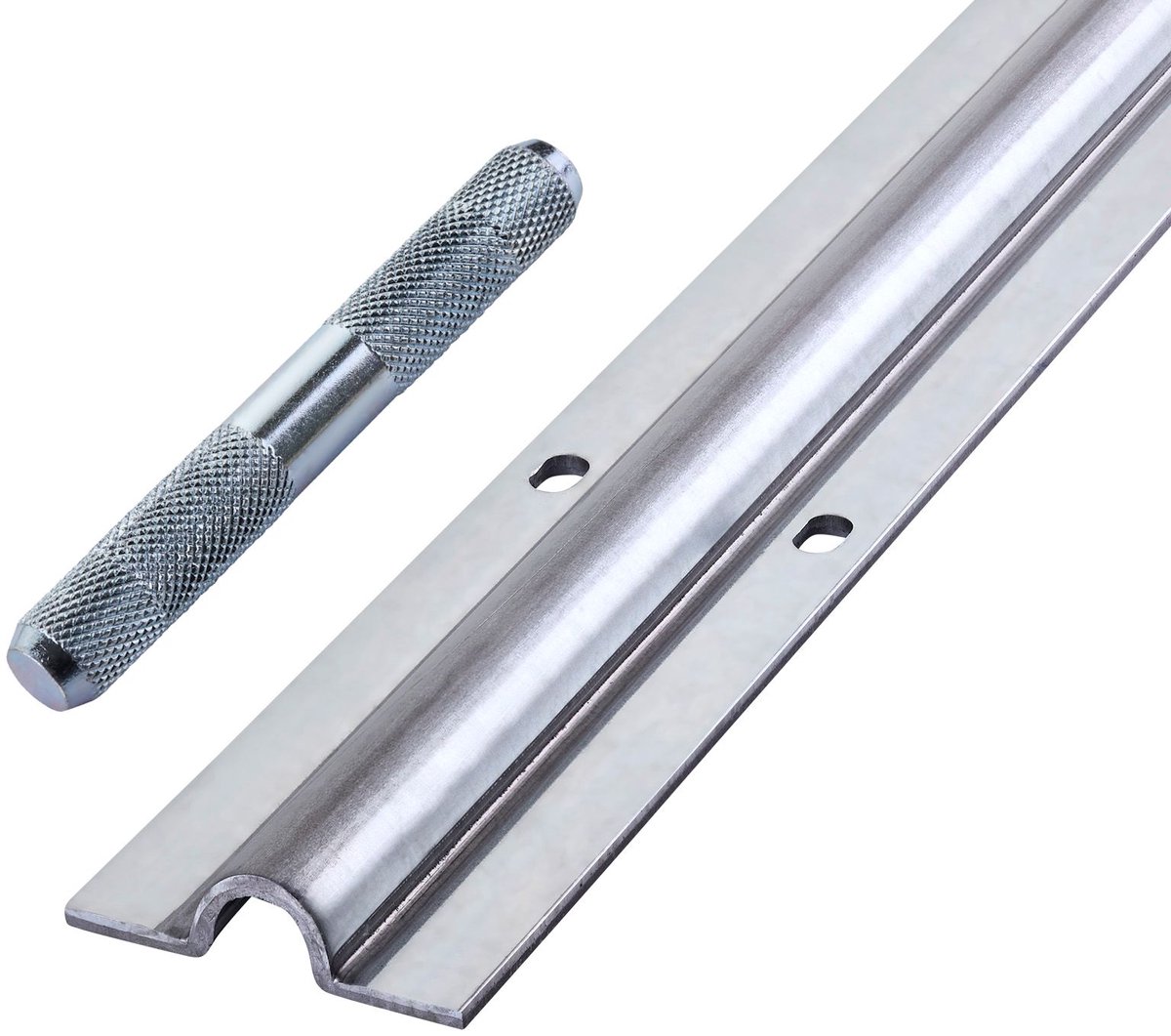 SOTECH grondrail voor roldeur met deurrollen (R10) looprail 1000 x 55 x 15 mm verzinkt staal incl. verbindingspen voor schuifdeur