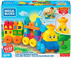 MEGA Bloks ABC muziektrein - Educatieve bouwblokken voor 1-5 jaar - 50 blokken