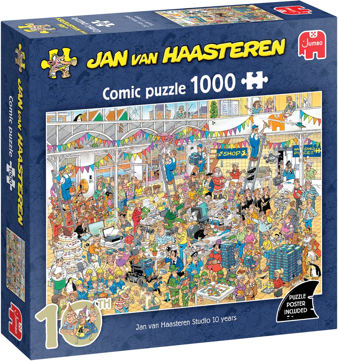 Jan Van Haasteren - JVH Studio 10 jaar - 1000 Stukjes puzzel - Legpuzzel — afbeelding 2