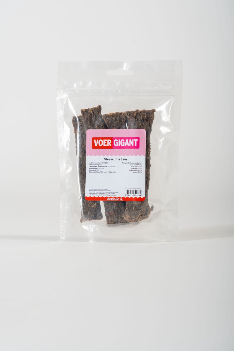 Voergigant - Vleesstrips - Lam - 100 g