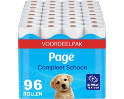 Page® toiletpapier - Compleet Schoon wc papier - 96 rollen - met een vleugje katoen - Voordeelverpakking