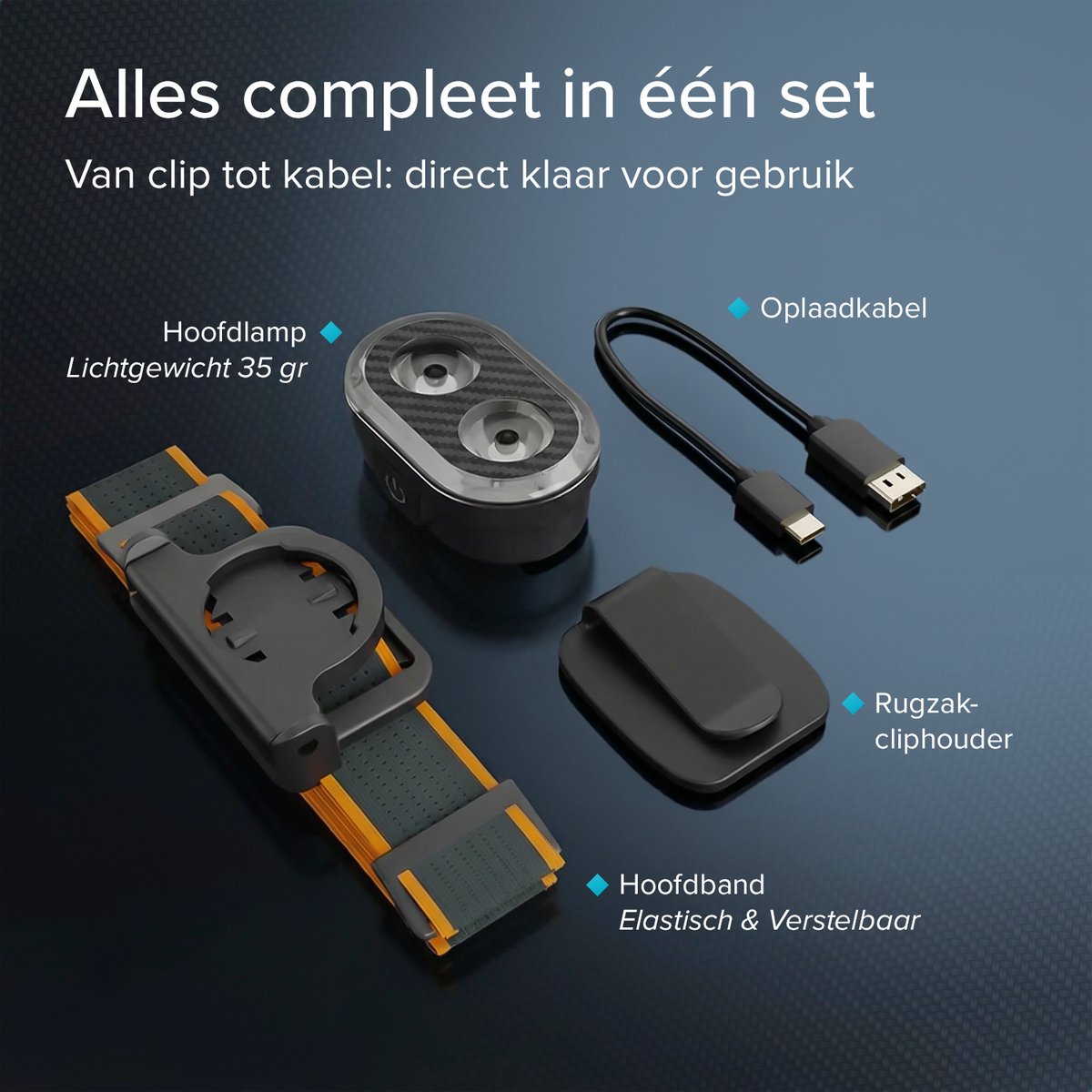 Inlustro Oplaadbare LED Hoofdlamp - IPX6 Waterdicht - Verstelbaar Verlichting met 11 Lichtstanden - Voor Hardlopen, Klussen, Fietsen, Hiking, Camping en Vissen - 600mAh Batterij — cadeau in Sport & Outdoor - foto 4