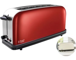 Russell Hobbs Colours Plus+ 21391-56 - Extra lange Broodrooster - Rood