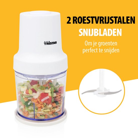 Tristar BL-4023 - Hakmolen 400W - 1L- RVS hakmes - Wit van Tristar — afbeelding 5