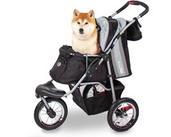InnoPet Hondenbuggy Comfort AIR ECO - Zwart/Zilvergrijs - 96x53x104cm