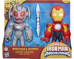 Marvel Iron Man and His Awesome Friends Supersized Iron Man en Ultron Clash -Actiefiguren 23cm