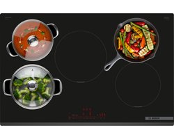 Bosch PIV831HB1E - Serie 6 - Inbouw Inductiekookplaat- 2-fasen - 80cm breed - Tot 35% meer vermogen met Power Boost - Eenvoudige bediening van de kookplaat