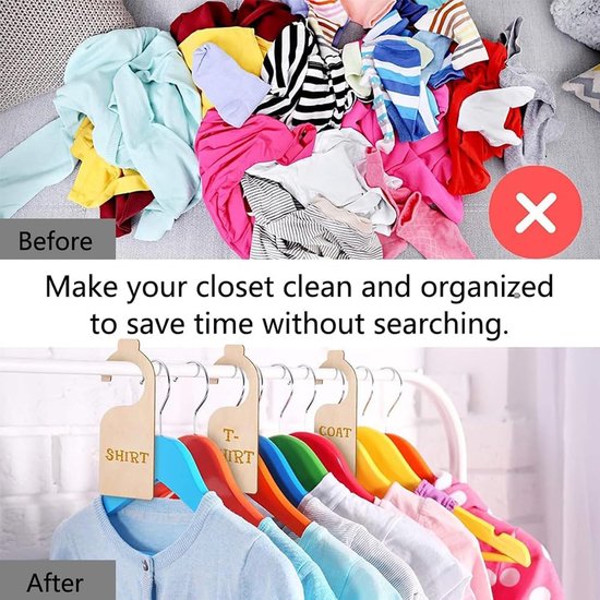 14 Stuks Kastverdeler - Maatverdelers - Maathanger - Kast verdeler - Kastverdelers voor Babykleding — afbeelding 4