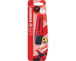 STABILO BOSS ORIGINAL - Markeerstift - Hoogste Kwaliteit - REALRED - Blister