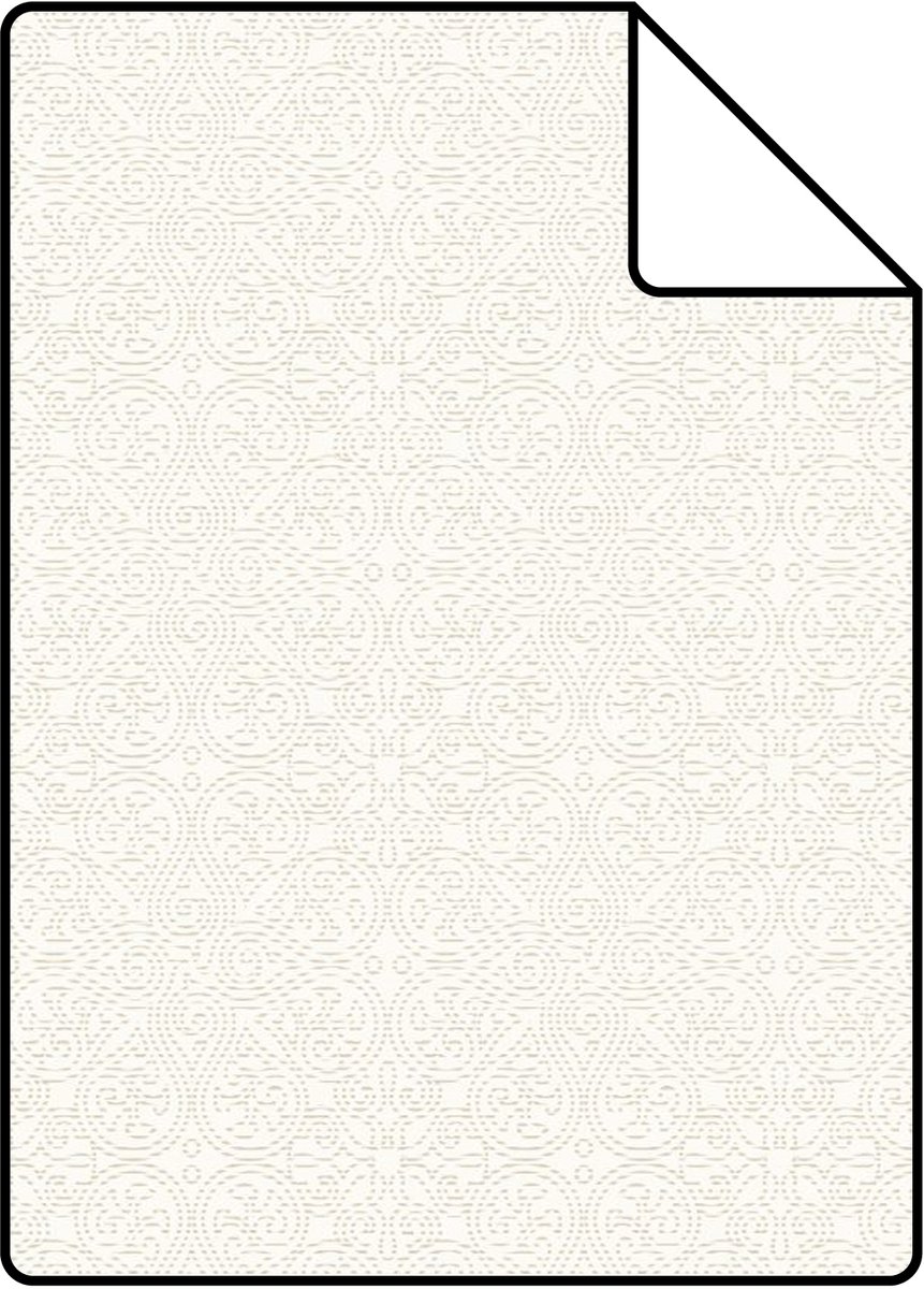 Proefstaal Origin Wallcoverings behang kleine ornamenten bloesemwit - 26,5 x 21 cm - 345441-S