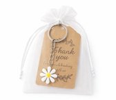 Positieve zonnebloem en geluksbrenger-sleutelhanger, pocket-hug Positieve zonnebloem en geluksbrenger-sleutelhanger, pocket-hug