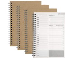 4 stuks Dagplanner - Dagelijkse Planner - To Do Lijst - Werkplanner - To Do Planner - Doelen ophalen - Beter Georganiseerd Leven