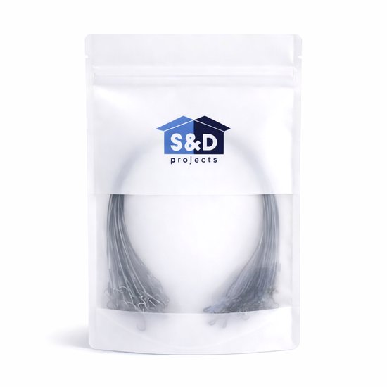 S&D - Stalen onderlijn vissen - 50 stuks - Zilver - 14kg 25cm - Hengelsport - Voor roofvissen met kunstaas van S&D — afbeelding 5
