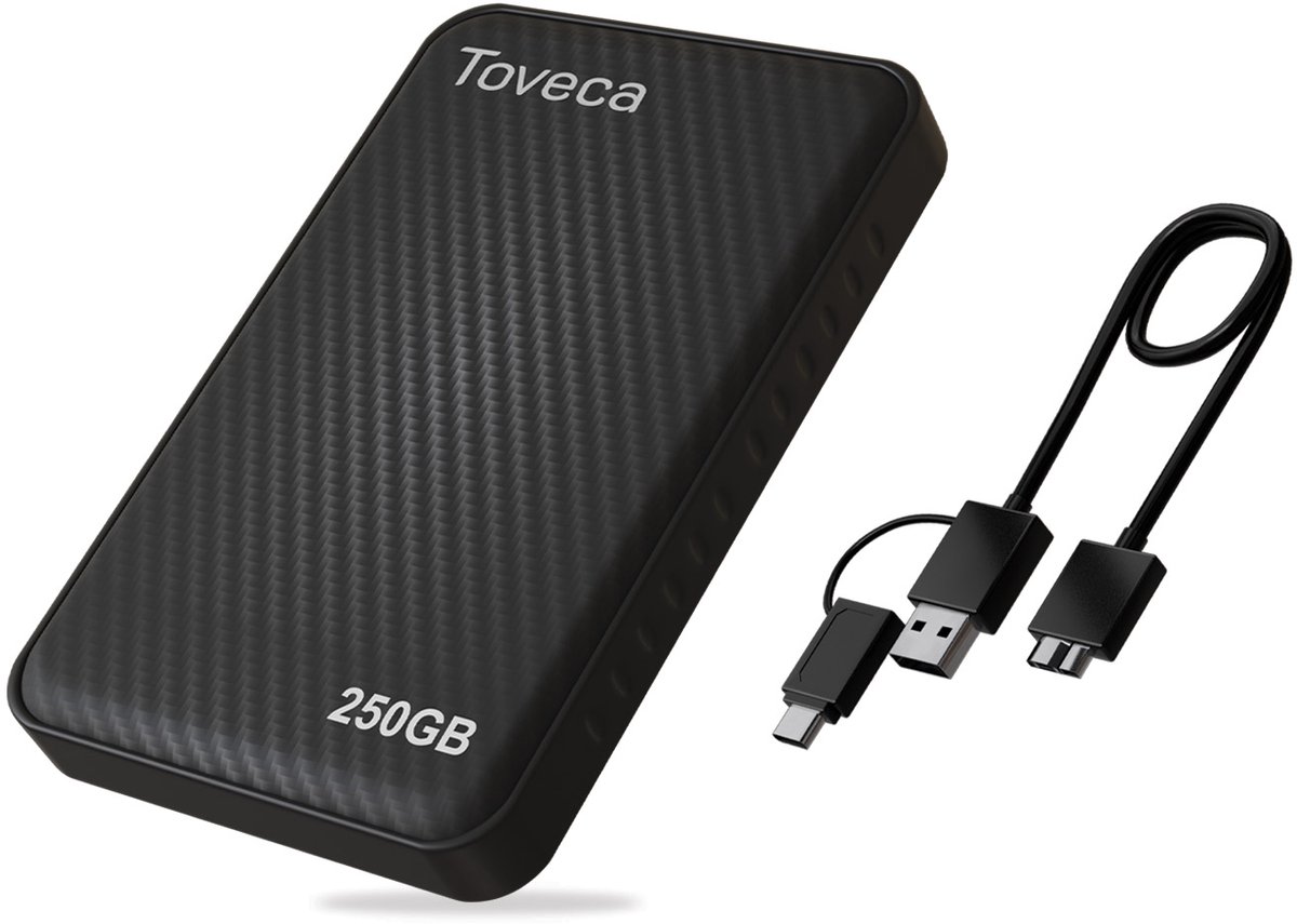 Toveca Externe harde schijf 250 GB - USB 3.0 Harde schijf extern - HDD