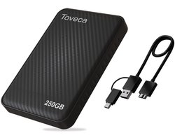 Toveca Externe harde schijf 250 GB - USB 3.0 Harde schijf extern - HDD