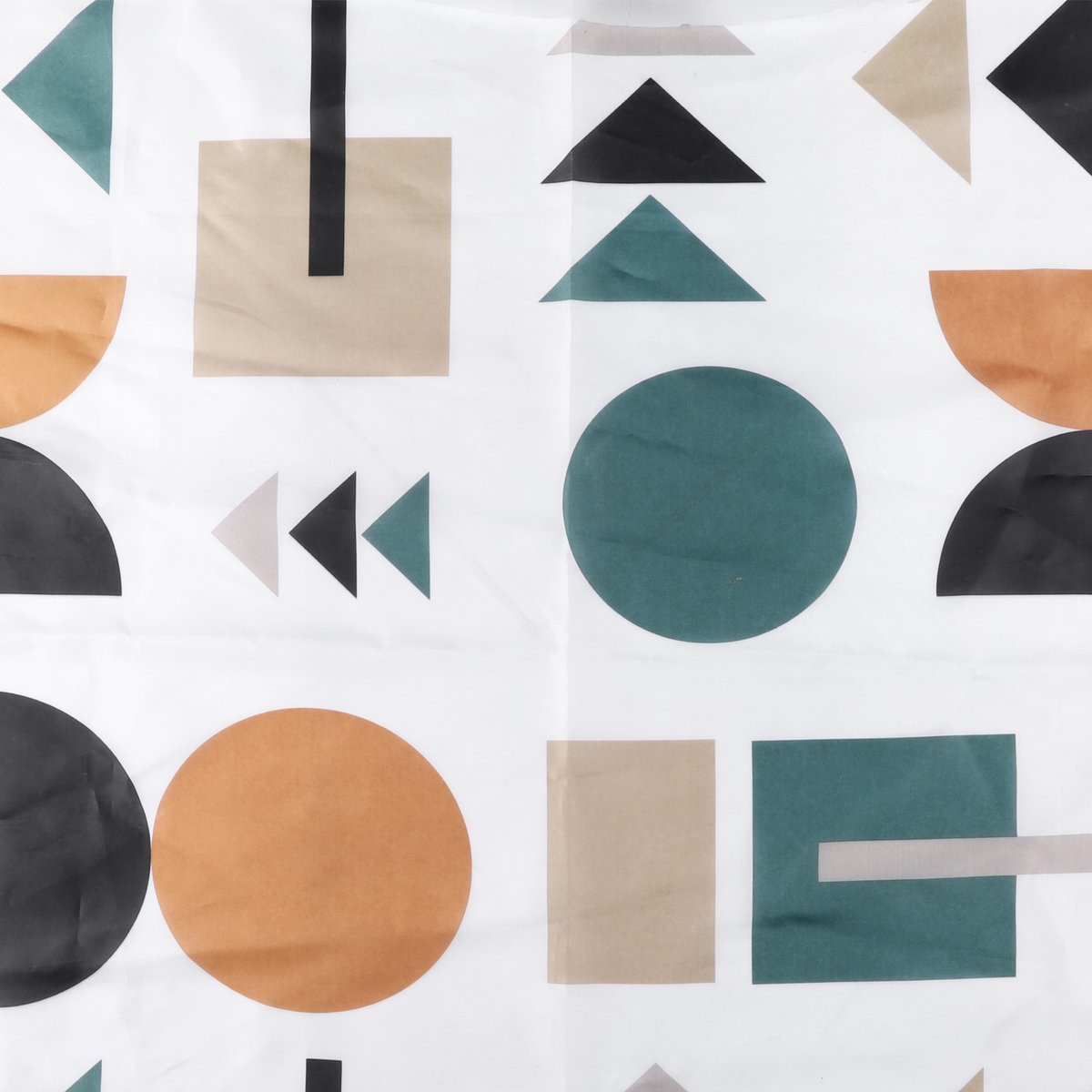 Differnz Picto douchegordijn - verzwaarde onderzoom - polyester - 180 x 200 cm - multi
