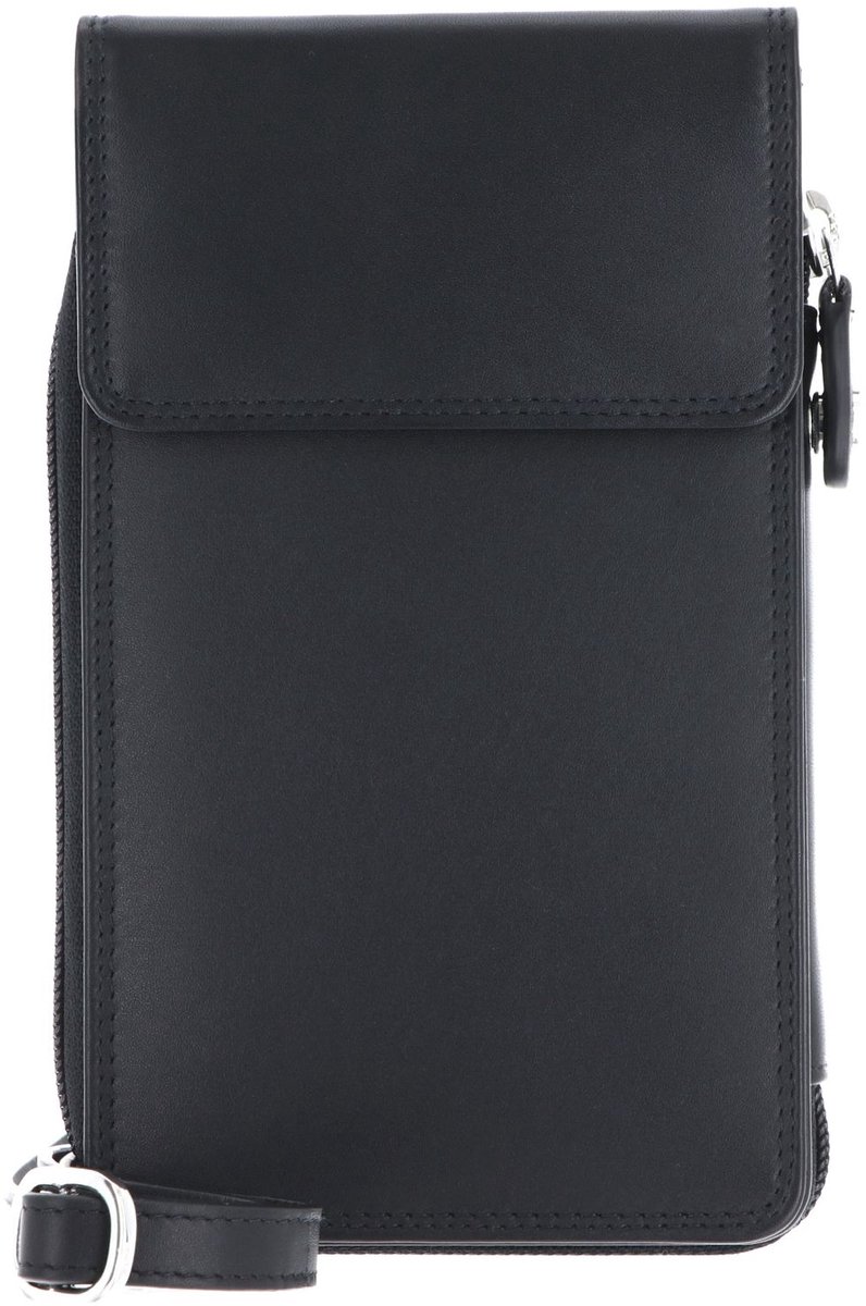 Golden Head Leren telefoontasje Polo RFID Protect Handy-Umhängetasche 4045 Schwarz zwart