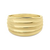 8CB-91433 – CO88 Collection – Bangle met lijnendessin – armband dames - stalen armband - cadeau voor vrouwen