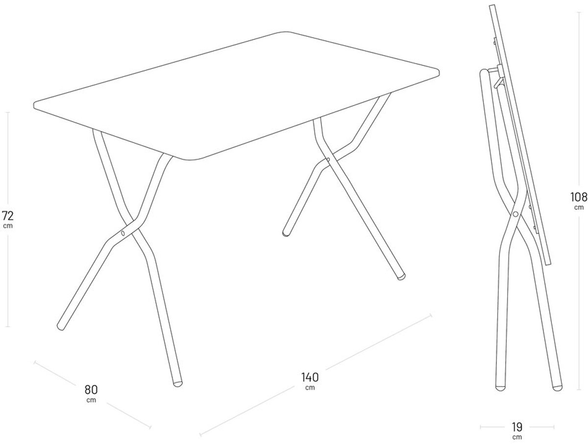 Lafuma Balcony Table - Table bistrot - Table de jardin - Pliable