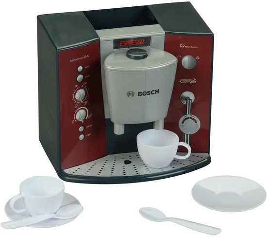 Klein Toys Bosch speelgoedkoffiezetapparaat - koffiemachine - incl. 2 kopjes - incl. geluid - rood