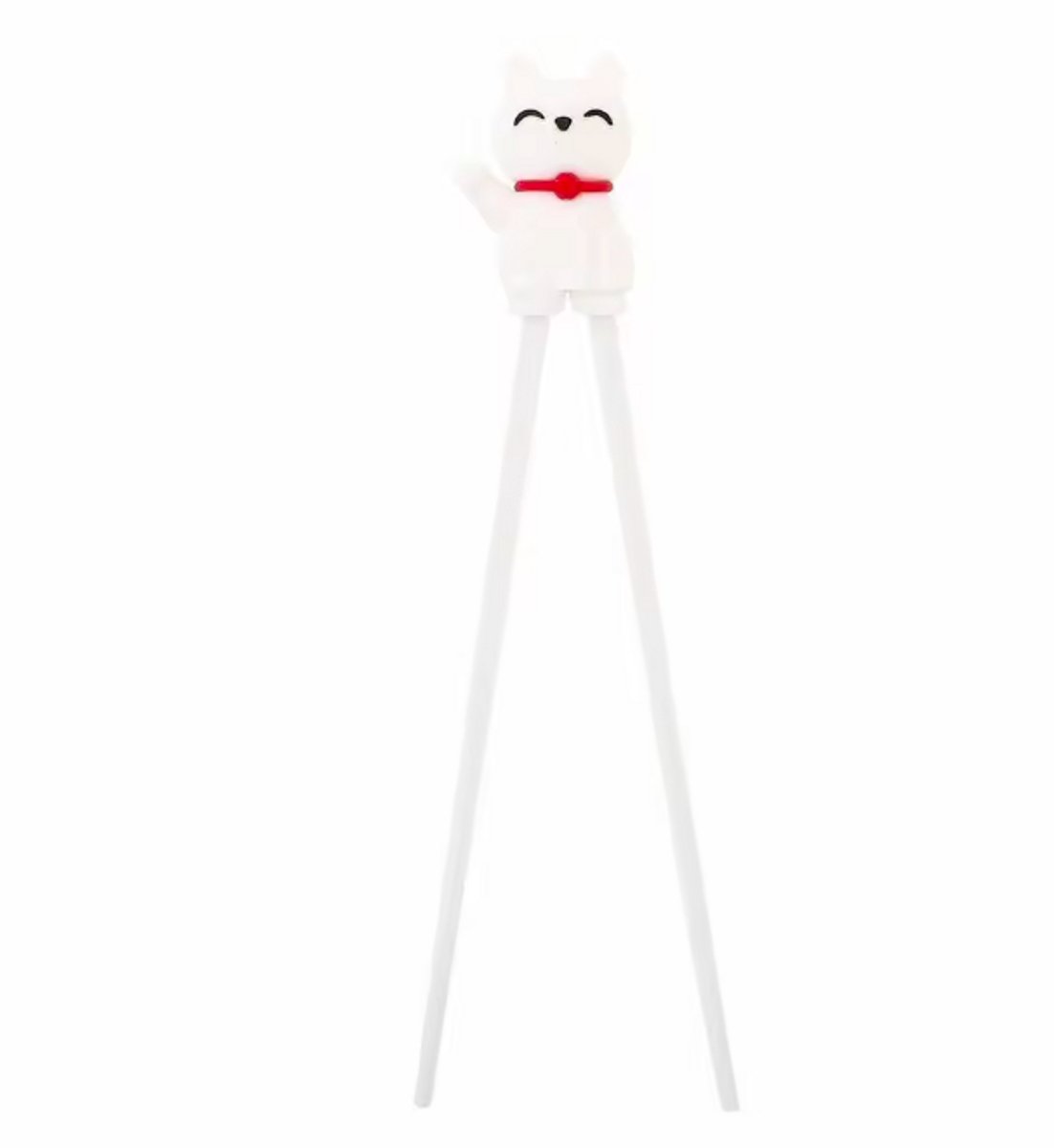 ProductGoods Kinder Eetstokjes – Kat – Met Hulpstuk – 2 Stuks – Wit