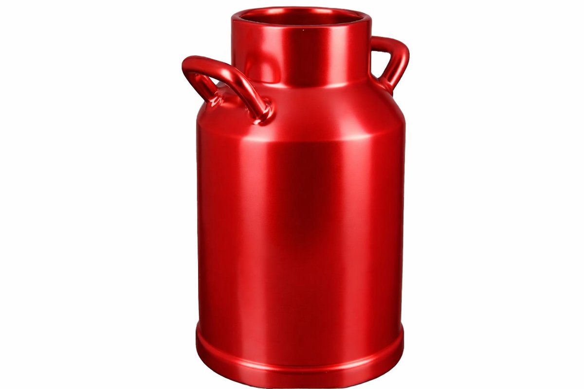 Boeren vaas melkbus verkrijgbaar in verschillende kleuren - rood- keramiek - boerenleven