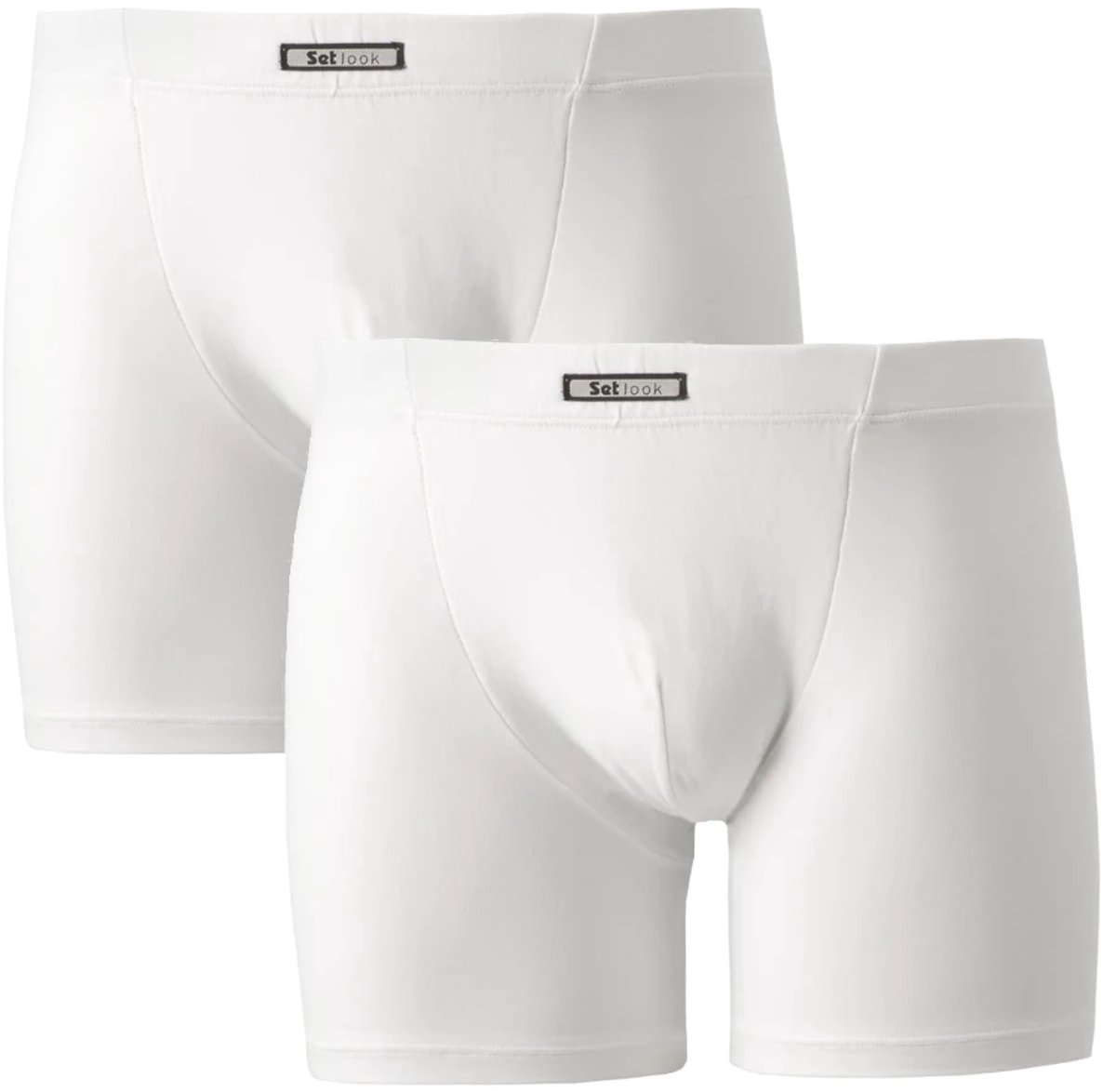 Set heren boxershorts - microvezel - 2-pack - wit - maat L