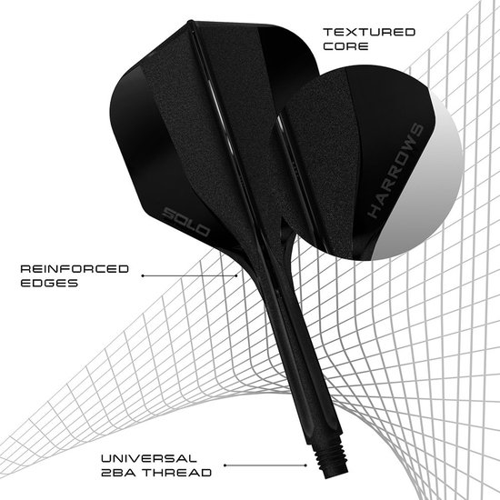 Harrows Solo Black NO6 - Dart Flights van Harrows — afbeelding 3