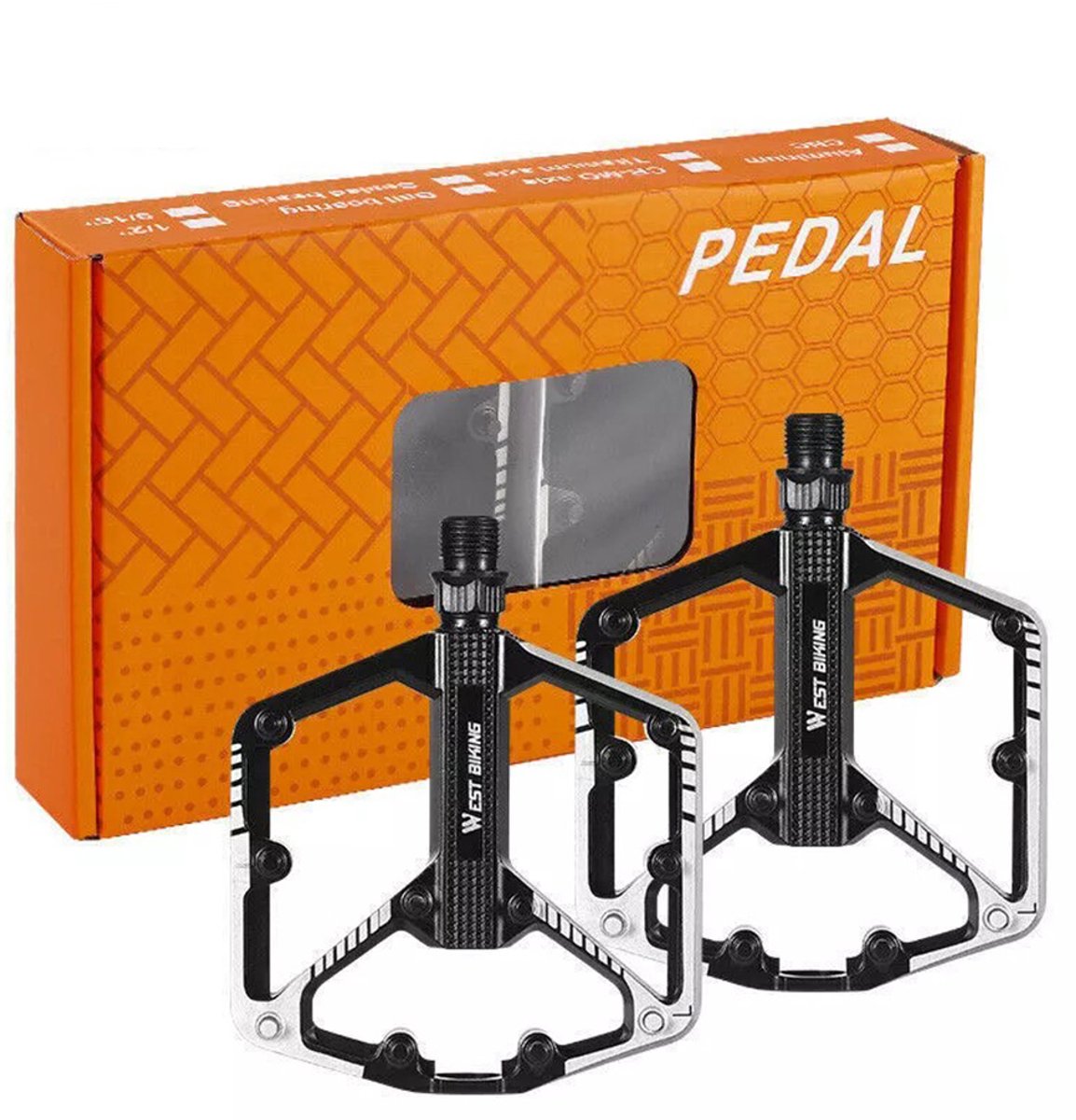 WEST BIKING Pedalen - Fiets Pedalen - 9/16" - Aluminium - Lichtgewicht en Duurzaam - Dubbelzijdig Ontwerp - 2PCS