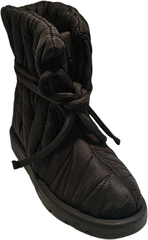 Berussa-Dames-Laarzen-Warme Dames Boots - Anorak Materiaal met Suède Binnenkant - Ultra Lichte Thermo-zool - Zwart / Beige / Grijs36-40