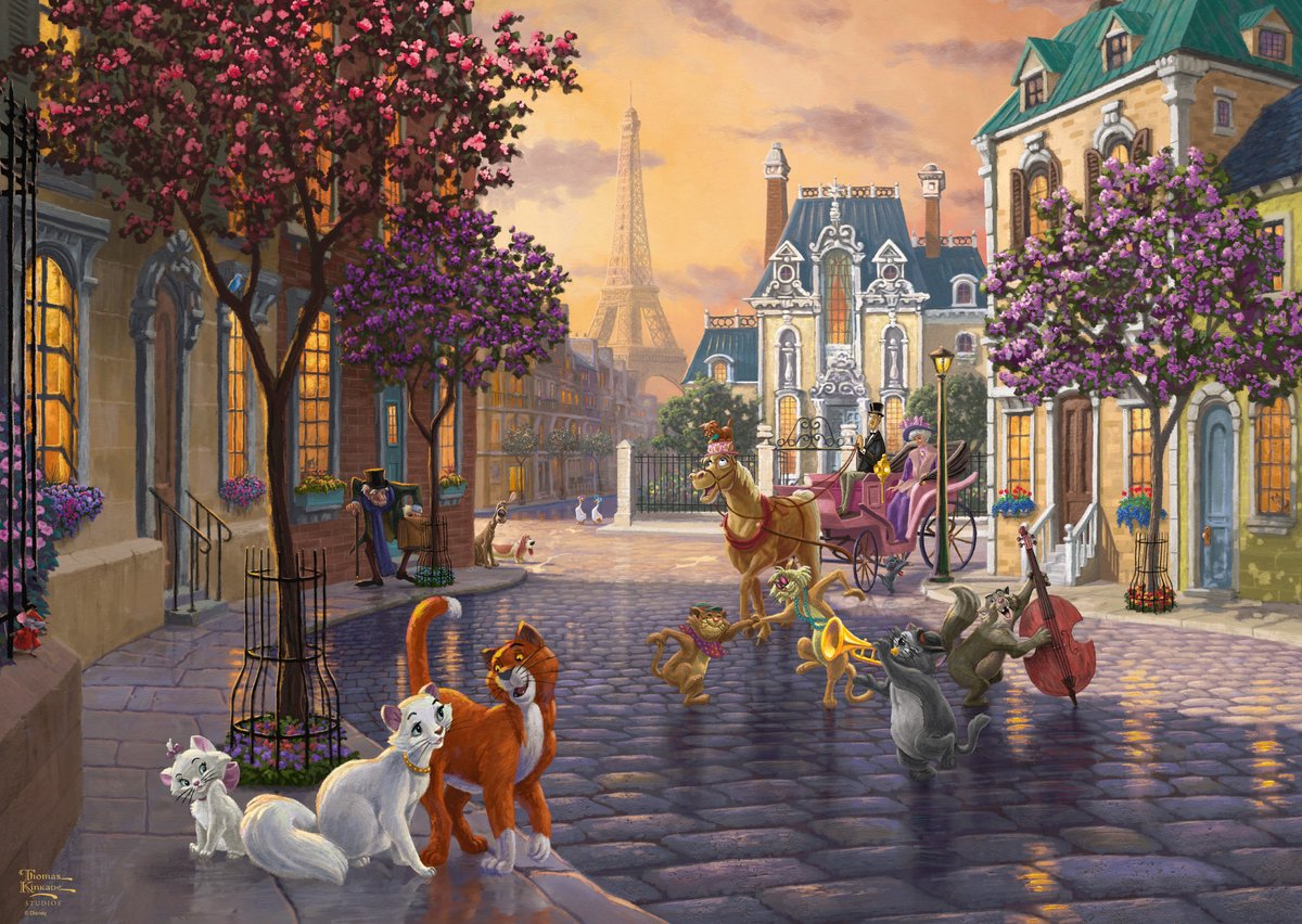Schmidt Spiele Disney The Aristocats Contourpuzzel 1000 stuk(s) Dieren