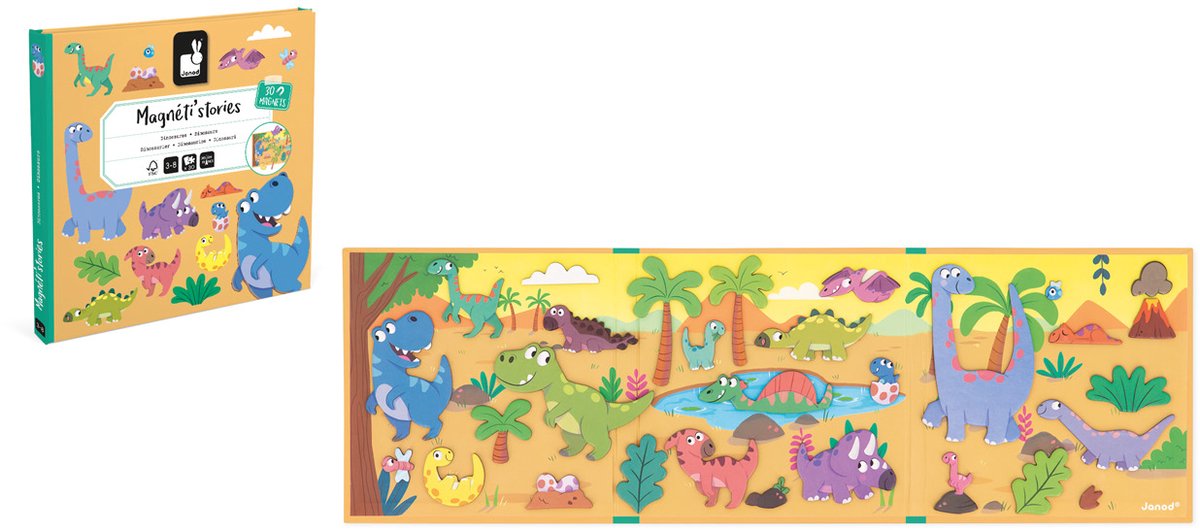 Janod - Magneti Stories - Dinosaurus – Educatieve magneetset — afbeelding 8