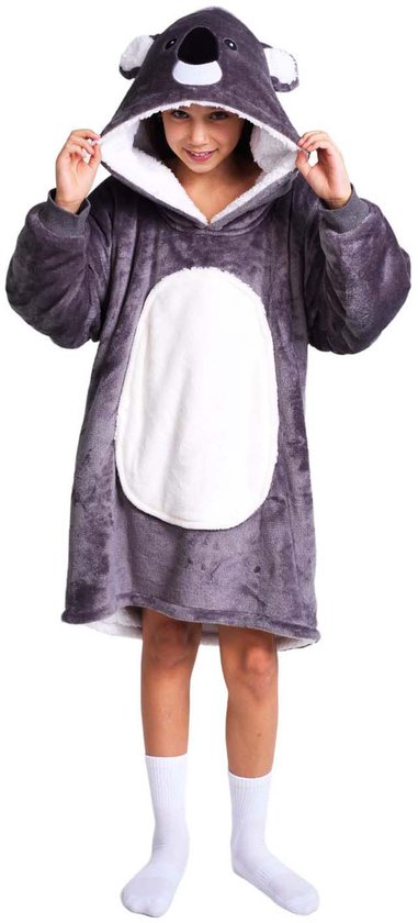 Noxxiez hoodie knuffeltrui koala voor kinderen tot 160cm fleece.
