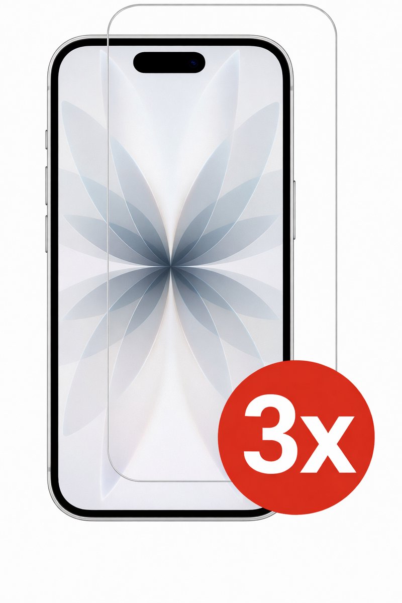 Screenprotector - 3 stuks - Geschikt Voor iPhone 17 - Glasplaat - Tempered Glass - Gorilla - Extra Sterk - Beschermglas