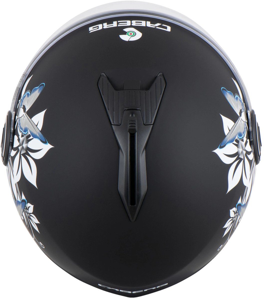 Caberg Riviera-X Flower - Mat Zwarte Motor en Scooter Jethelm met ingebouwd zonnevizier - Maat M (57 t/m 58 cm hoofdomtrek) - ECE 22.06 Gekeurd – foto 5
